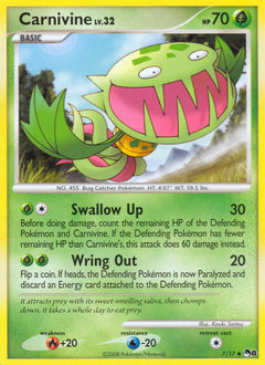Carnivine, POP Series 8 #7, Pokémon TCG card