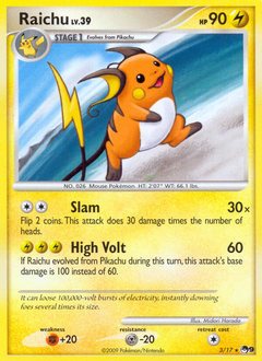 Raichu, POP Series 9 #3, Pokémon TCG card