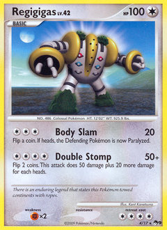 Regigigas, POP Series 9 #4, Pokémon TCG card