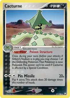 Cacturne, Power Keepers #27, Pokémon TCG card