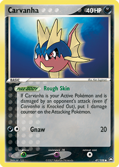 Carvanha, Power Keepers #47, Pokémon TCG card