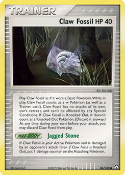 Claw Fossil, Power Keepers #84, Pokémon TCG card