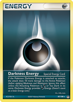 Darkness Energy, Power Keepers #87, Pokémon TCG card