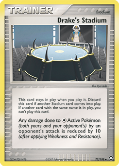 Drake's Stadium, Power Keepers #72, Pokémon TCG card