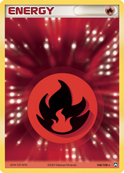 Fire Energy, Power Keepers #104, Pokémon TCG card