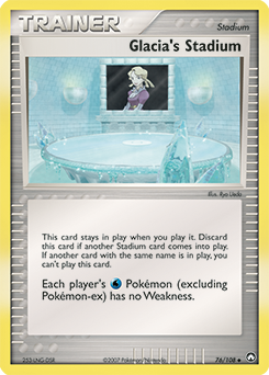Glacia's Stadium, Power Keepers #76, Pokémon TCG card