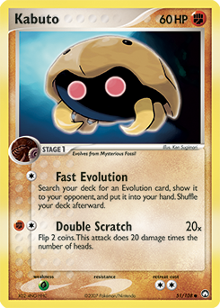 Kabuto, Power Keepers #51, Pokémon TCG card