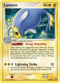 Lanturn, Power Keepers #15, Pokémon TCG card