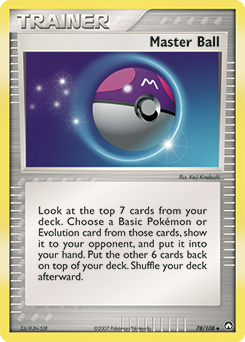 Master Ball, Power Keepers #78, Pokémon TCG card