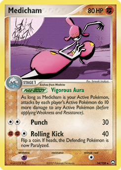 Medicham, Power Keepers #34, Pokémon TCG card