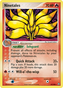 Ninetales, Power Keepers #19, Pokémon TCG card