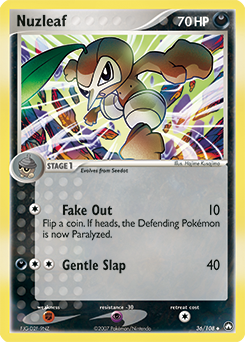 Nuzleaf, Power Keepers #36, Pokémon TCG card