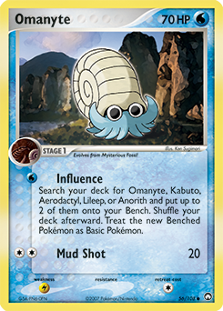 Omanyte, Power Keepers #56, Pokémon TCG card