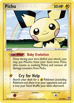 Pichu, Power Keepers #21, Pokémon TCG card