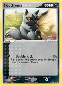 Poochyena, Power Keepers #58, Pokémon TCG card