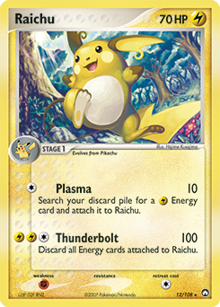 Raichu, Power Keepers #12, Pokémon TCG card