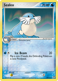 Sealeo, Power Keepers #37, Pokémon TCG card