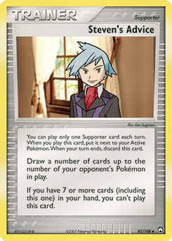 Steven's Advice, Power Keepers #83, Pokémon TCG card