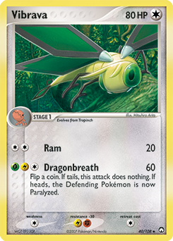 Vibrava, Power Keepers #40, Pokémon TCG card