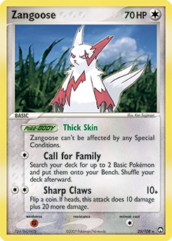 Zangoose, Power Keepers #25, Pokémon TCG card