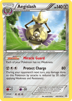Aegislash, Primal Clash #100, Pokémon TCG card