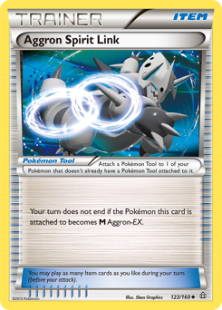 Aggron Spirit Link, Primal Clash #123, Pokémon TCG card