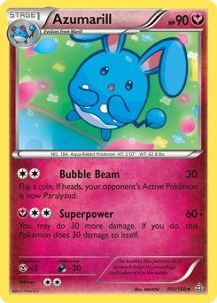 Azumarill, Primal Clash #103, Pokémon TCG card