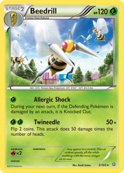 Beedrill, Primal Clash #3, Pokémon TCG card
