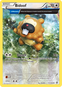 Bidoof, Primal Clash #117, Pokémon TCG card