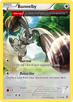Bunnelby, Primal Clash #121, Pokémon TCG card