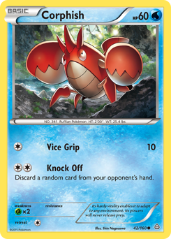 Corphish, Primal Clash #42, Pokémon TCG card