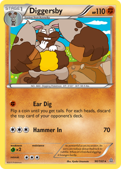 Diggersby, Primal Clash #90, Pokémon TCG card