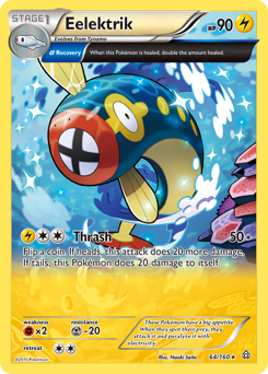 Eelektrik, Primal Clash #64, Pokémon TCG card