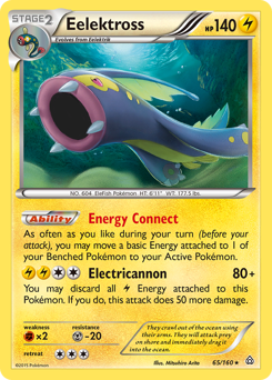 Eelektross, Primal Clash #65, Pokémon TCG card