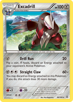Excadrill, Primal Clash #96, Pokémon TCG card