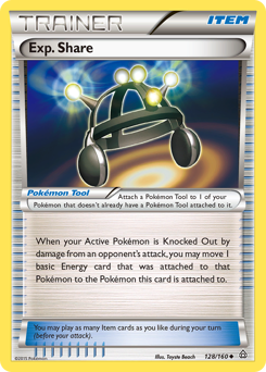 Exp. Share, Primal Clash #128, Pokémon TCG card