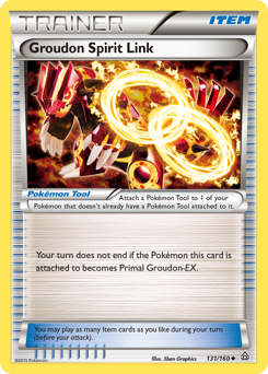 Groudon Spirit Link, Primal Clash #131, Pokémon TCG card