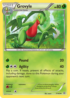 Grovyle, Primal Clash #7, Pokémon TCG card