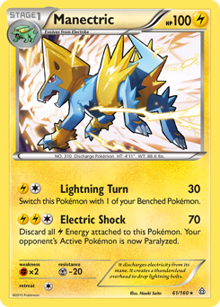 Manectric, Primal Clash #61, Pokémon TCG card
