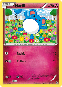 Marill, Primal Clash #102, Pokémon TCG card