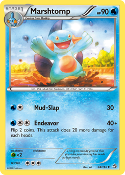 Marshtomp, Primal Clash #34, Pokémon TCG card