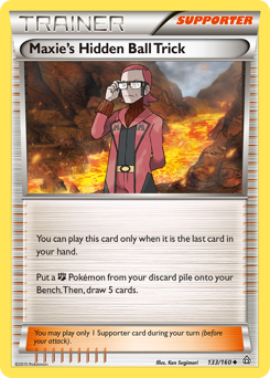 Maxie's Hidden Ball Trick, Primal Clash #133, Pokémon TCG card