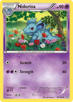 Nidorina, Primal Clash #67, Pokémon TCG card