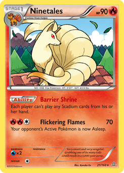 Ninetales, Primal Clash #21, Pokémon TCG card
