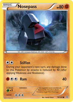 Nosepass, Primal Clash #78, Pokémon TCG card