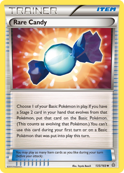 Rare Candy, Primal Clash #135, Pokémon TCG card