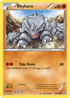 Rhyhorn, Primal Clash #74, Pokémon TCG card