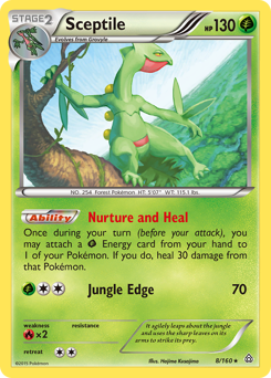 Sceptile, Primal Clash #8, Pokémon TCG card