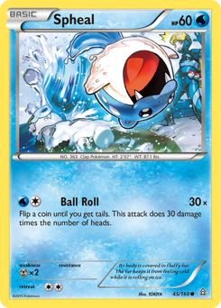 Spheal, Primal Clash #45, Pokémon TCG card