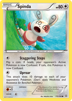 Spinda, Primal Clash #115, Pokémon TCG card